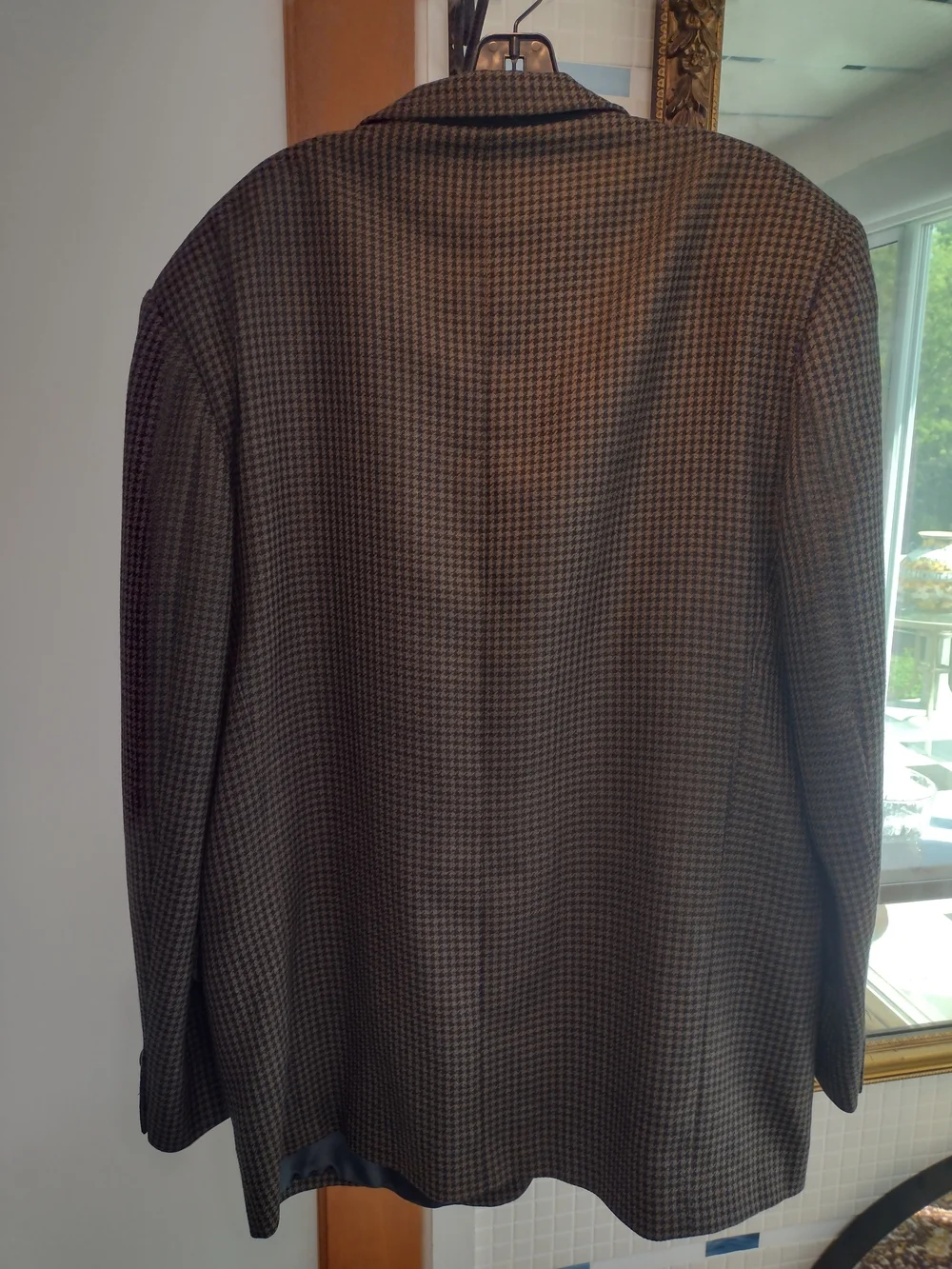 Men's Lamberti Brown Houndstooth Blazer - Classic Tailored Style